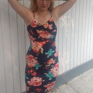 Noodle strap floral dress